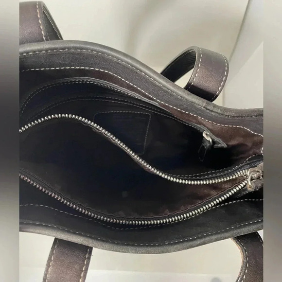VINTAGE Coach brown leather shoulder bag​ - Picture 6 of 13